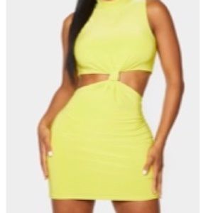 retty Little Things high neck cutout bodycon dress